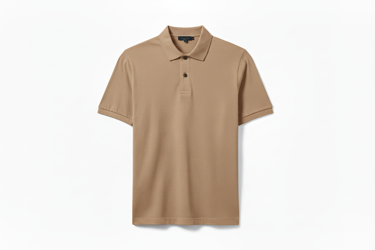 similarly create light brown polo tshirt